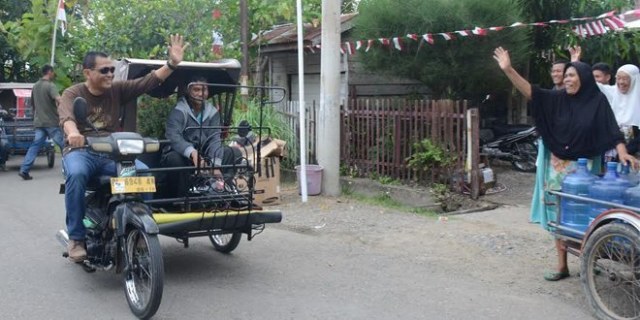 Agus Kriswanto menyamar jadi tukang becak. (Foto: Dok. TNI AD (tniad.mil.id))