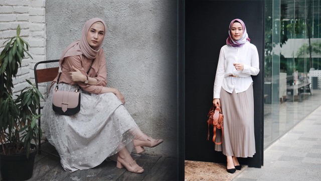 Padu Padan Hijab Warna Mocca