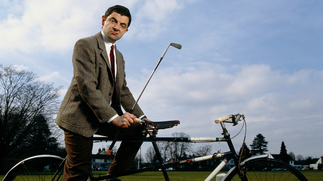 Mr. Bean ingin main golf sambil bersepeda (Foto: mrbean.com)