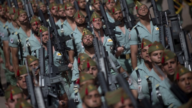 Tentara Spanyol (Foto: AFP/Jorge Guerrero)