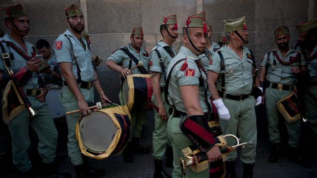 Tentara Spanyol (Foto: AFP/Jorge Guerrero)