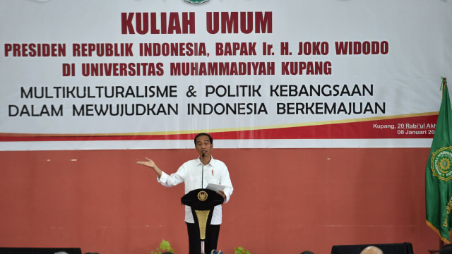 Joko Widodo di Universitas Muhammadiyah Kupang. (Foto: Dok. Biro Pers Setpres)