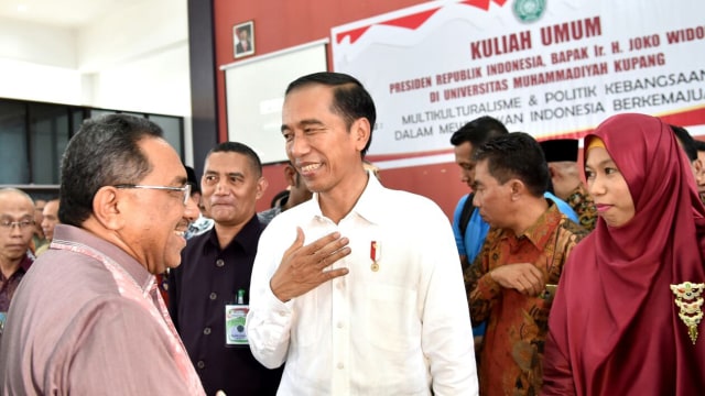 Joko Widodo di Universitas Muhammadiyah Kupang. (Foto: Dok. Biro Pers Setpres)