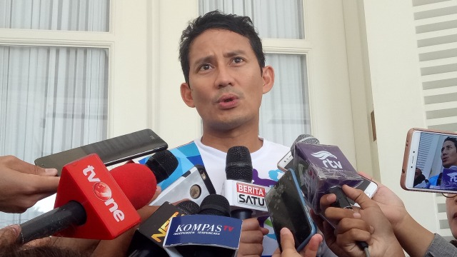 Sandiaga Uno Balai Kota (Foto: Nabila Fatiara/kumparan)