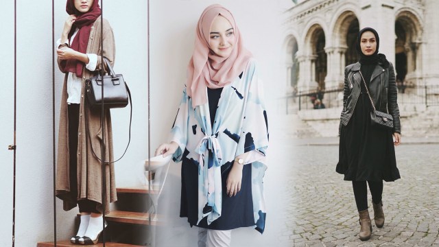 Inspirasi Outerwear Hijab (Foto: Instagram @dwihandaanda @antikarifani @puterihasanahkarunia)