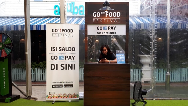 Booth top up GoPay di GoFood Festival (Foto: Luthfa Nurridha/kumparan)