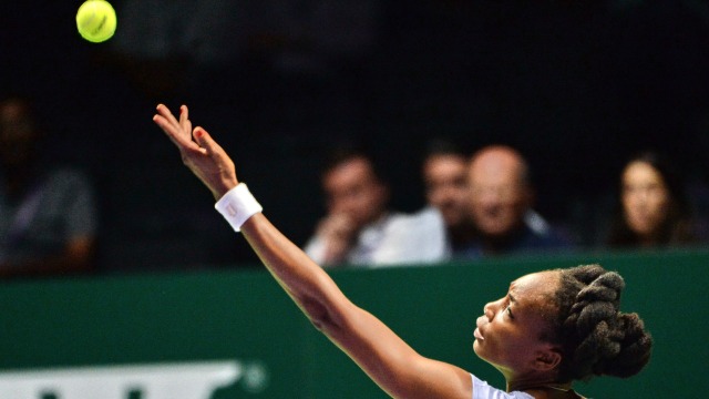 Venus Williams di WTA Finals 2017. (Foto: Roslan RAHMAN / AFP)
