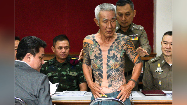 Bos Yakuza yang tertangkap di Thailand (Foto: Reuters)