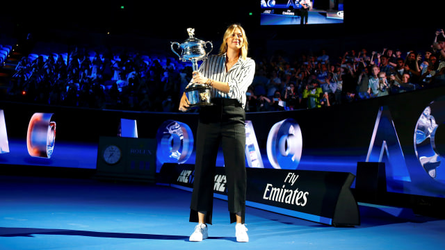Sharapova di pengundian Australian Open 2018. (Foto: REUTERS/David Gray)