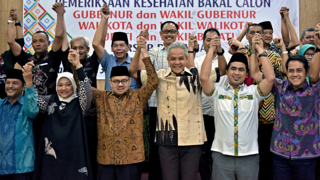 Pemeriksaan kesehatan bakal cagub-cawagub Jateng (Foto: Antara/R.Rekotomo)