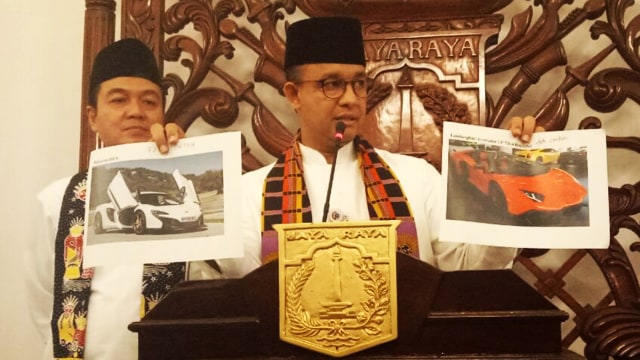 Anies umumkan mobil mewah belum lunas pajak (Foto: Nabilla Fatiara/kumparan)
