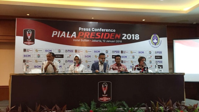 Konferensi pers Piala Presiden di Hotel The Sultan (Foto: Sandy Firdaus/kumparan)