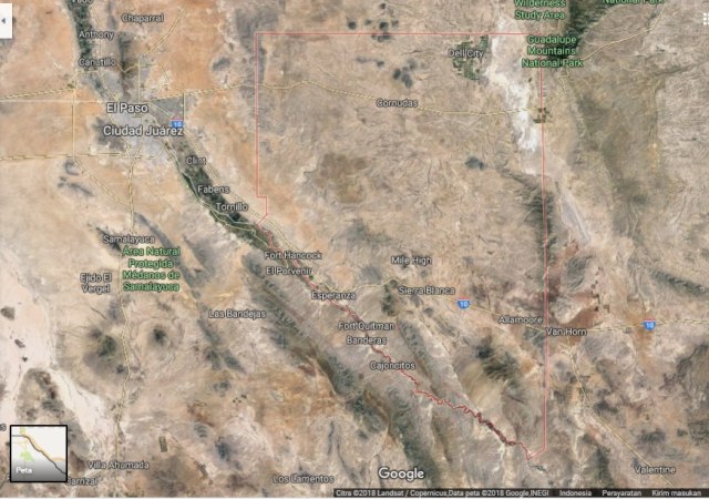Gambar Wilayah Hudspeth di Google Maps (Foto: Google Maps)