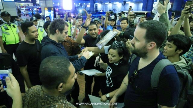 Liam Gallagher tiba di Soekarno-Hatta (Foto: Dok. nadapromotama.com)
