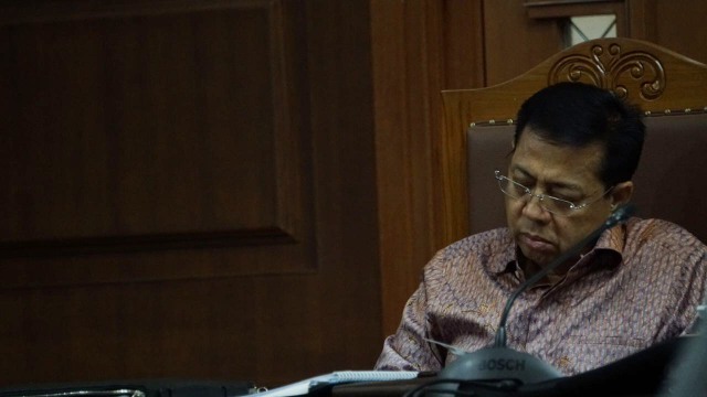 Setnov di sidang pemeriksaan saksi kasus eKTP (Foto: Intan Alfitry Novian/kumparan)