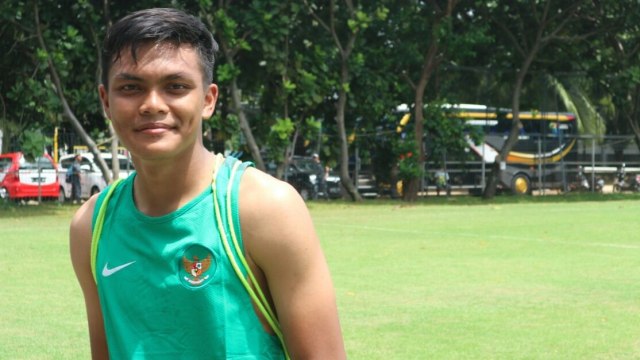 Rachmat Irianto usai latihan Timnas U-23. Foto: Aditia R. Nugraha/kumparan