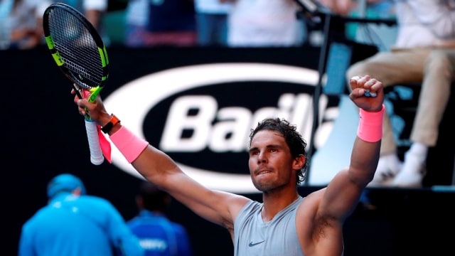 Nadal di babak kedua Australia Terbuka. (Foto: Reuters/Issei Kato)
