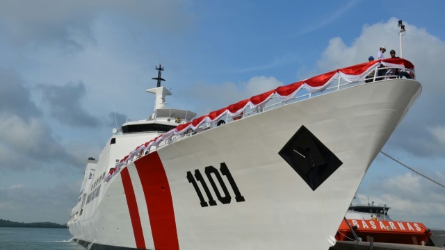 Peresmian kapal patroli  KN Tanjung Datu-1101 (Foto: Dok. Humas Bakamla RI)