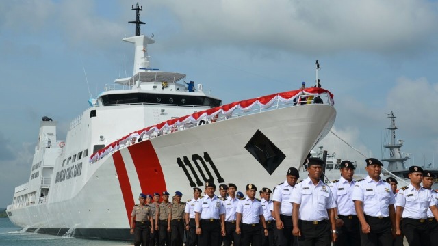 Peresmian kapal patroli  KN Tanjung Datu-1101 (Foto: Dok. Humas Bakamla RI)