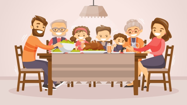 Makan malam keluarga (Foto: Thinkstock)