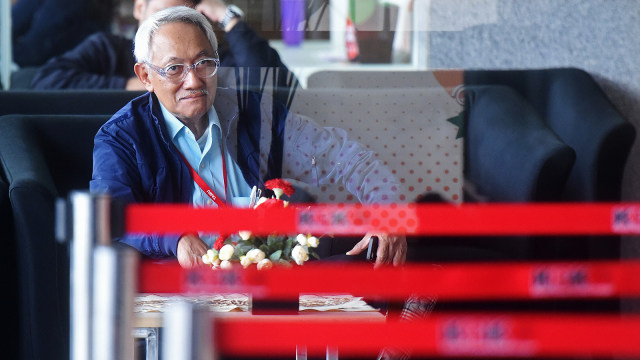 Hafil Budianto tiba di KPK (Foto: ANTARA FOTO/Akbar Nugroho Gumay)