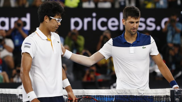Djokovic vs Chung. (Foto: REUTERS/Edgar Su)