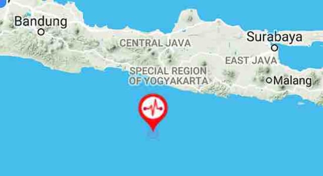 Gempa 4,5SR di Gunungkidul, TIdak Menimbulkan Tsunami