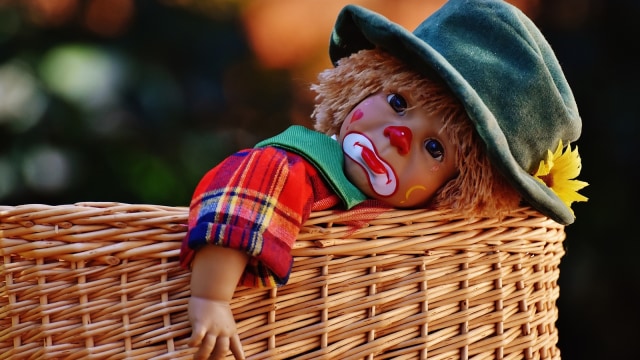 Boneka badut Foto: Pixabay