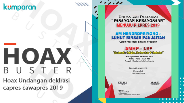 Hoax Undangan deklrasi capres cawapres 2019 (Foto: Dok. Istimewa)
