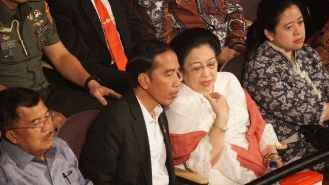 Presiden Jokowi di HUT ke-71 Megawati  Foto: Fitrah Andrianto/kumparan