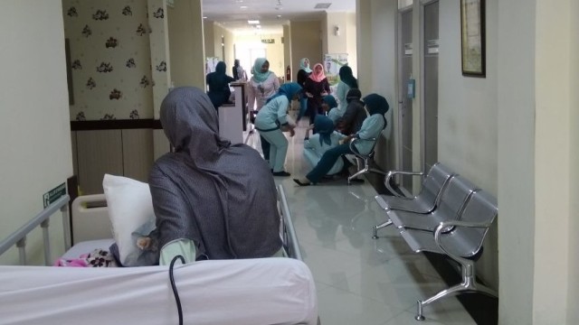 Suasana di RSIA Depok saat gempa  (Foto: Dok. Dimas)