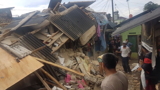 Dampak kerusakan akibat gempa banten di Bogor (Foto: dok. Tagana)