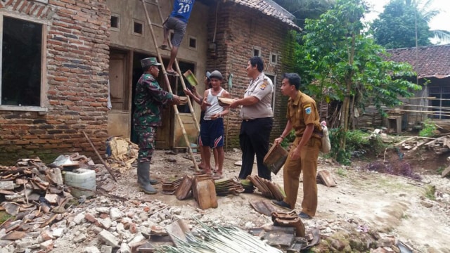 Kerusakan akibat gempa Banten di Pandeglang (Foto: Dok. Polda Banten)