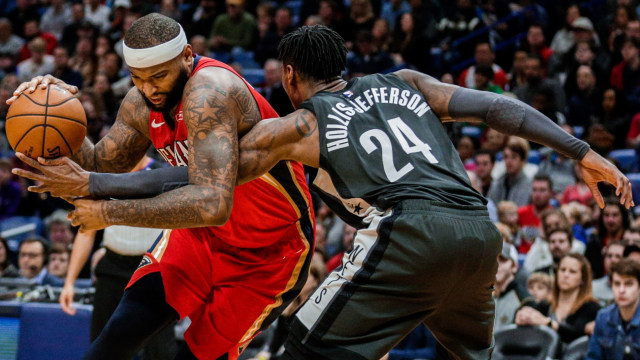 DeMarcus Cousins dalam sebuah laga. (Foto: Derick E. Hingle-USA TODAY Sports via Reuters)