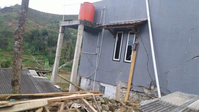 Kerusakan di Bogor akibat gempa banten (Foto: Dok Polres Bogor)