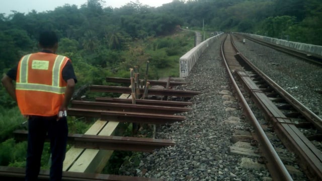 Jalur kereta api di Jawa Barat aman pascagempa (Foto: Dok. Daops 2)