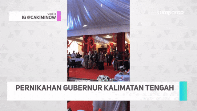 Pernikahan Gubernur Kalimantan Tengah. (Foto: Instagram @cakiminow)