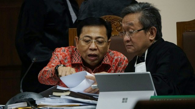 Setya Novanto di persidangan e-KTP (Foto: Irfan Adi Saputra/kumparan)