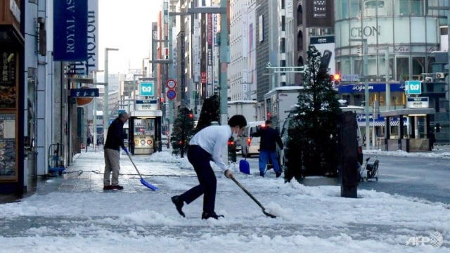 Musim dingin di Tokyo, Jepang (Foto: AFP/Toshifumi Kitamura)