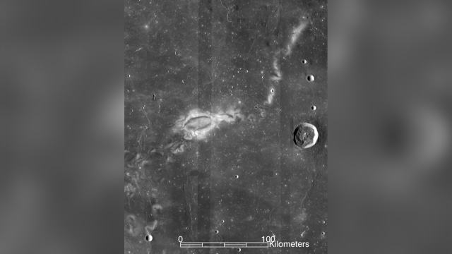 Pusaran bulan Reiner Gamma. (Foto: Dok. NASA)