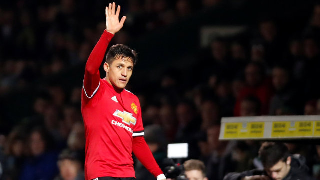 Sanchez melakoni debut bersama Man. United. Foto: Reuters/Paul Childs