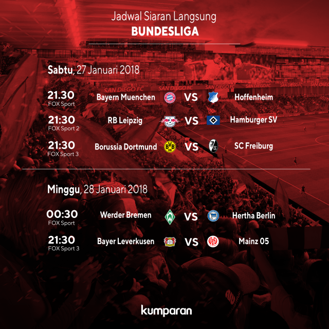 Jadwal Siaran Langsung Bundesliga Pekan Ini: Menakar Dominasi Bayern ...