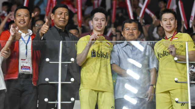 Kevin/Marcus juara Indonesia Master (Foto: Antara/Hafidz Mubarak)