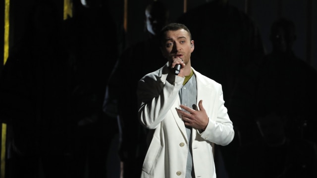Sam Smith di Grammy Awards 2018. Foto: Reuters/Lucas Jackson