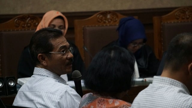 Gamawan Fauzi menjadi saksi di sidang Setnov. (Foto: Helmi Afandi/kumparan)