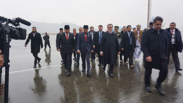 Jokowi Tiba di Istana Kepresidenan Afghanistan (Foto: Yudhistira Amran Saleh)