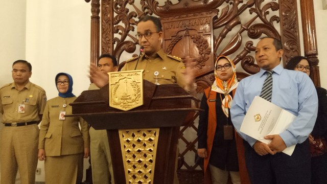 Anies Baswedan di Balai Kota (Foto: Nabilla Fatiara/kumparan)