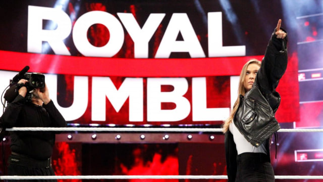 Ronda Rousey di Royal Rumble 2018. (Foto: Dok. WWE)
