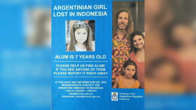 Poster gadis Argentina yang hilang. (Foto: Twitter @DinsosDKI1)