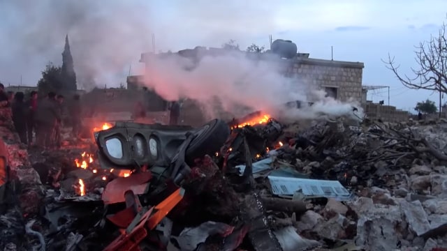 Pesawat Tempur Rusia Ditembak Jatuh. (Foto: Reuters)